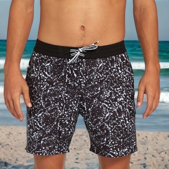 BILLABONG 17”  LOW TIDE SUNDAYS Board shorts Swim Size 30 Black Print - Picture 5 of 12
